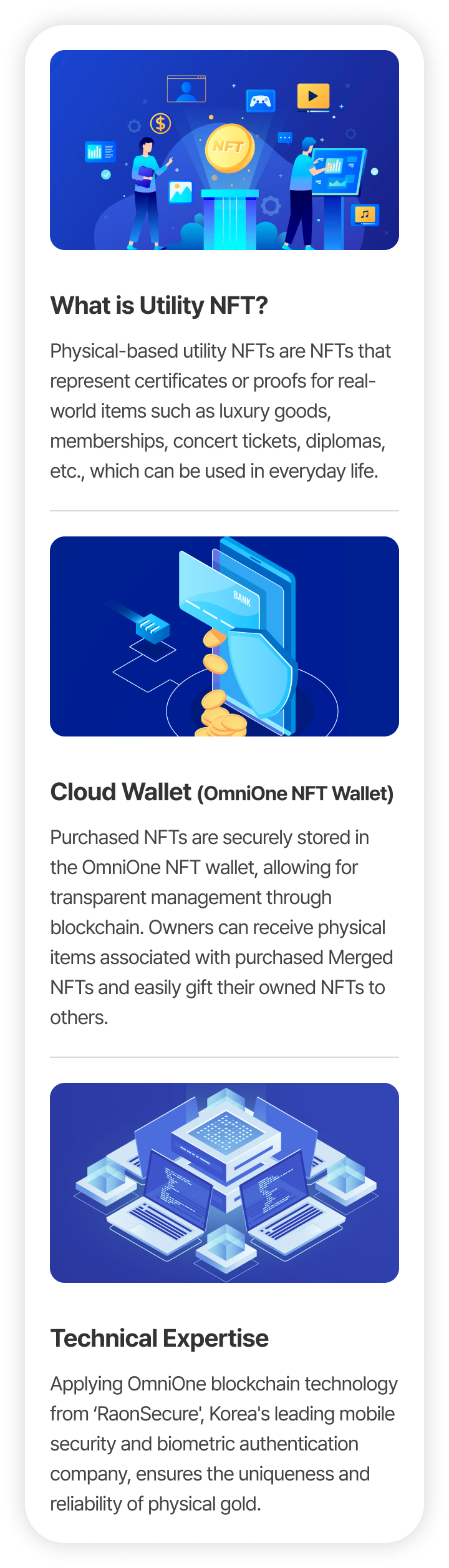 Overview of the OmniOne NFT platform